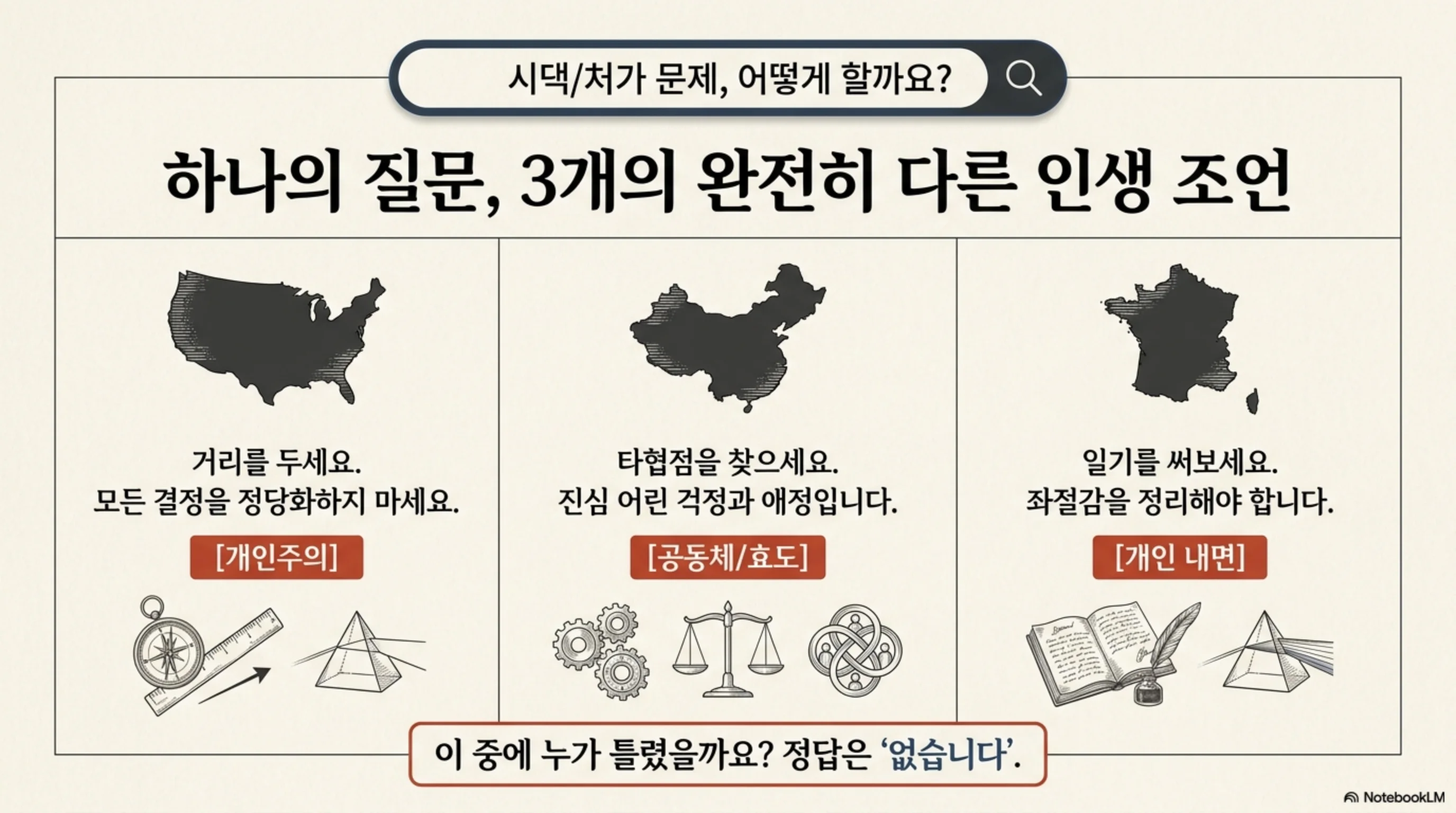 시댁 처가 문제에 대한 세 가지 조언 슬라이드