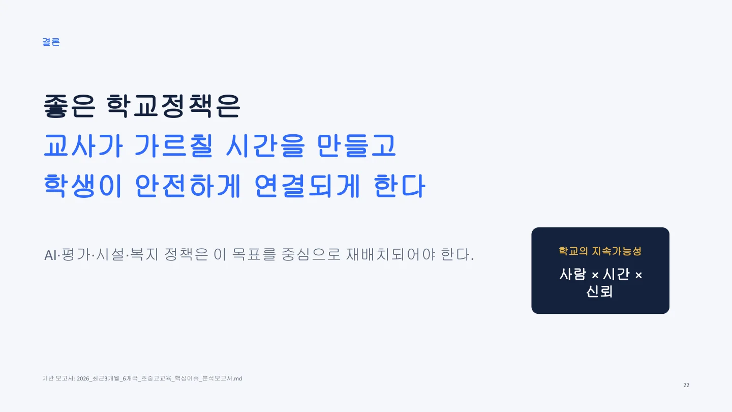 결론과 핵심 가치 슬라이드